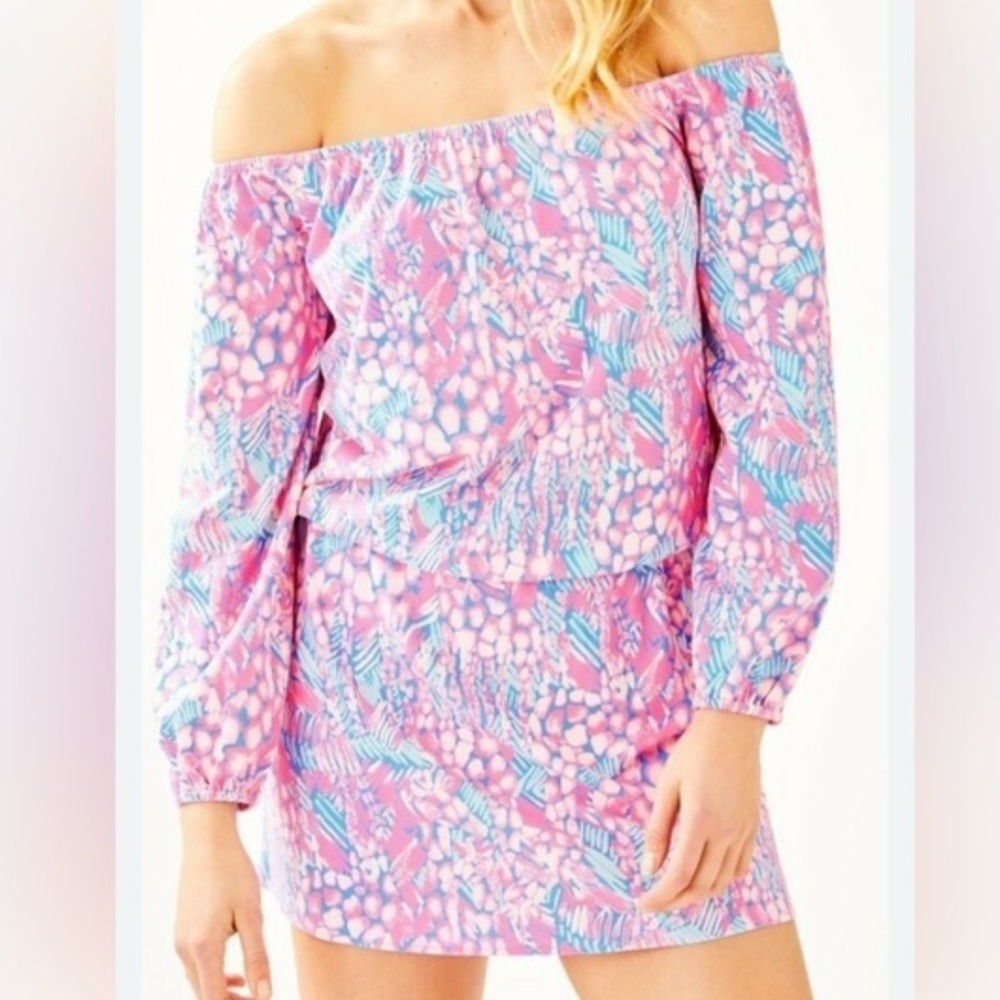 Lilly Pulitzer Lana Skort Romper in pink Sorbet High Altitude large NWT